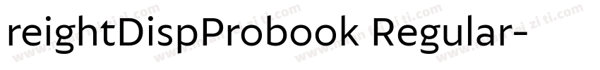 reightDispProbook Regular字体转换